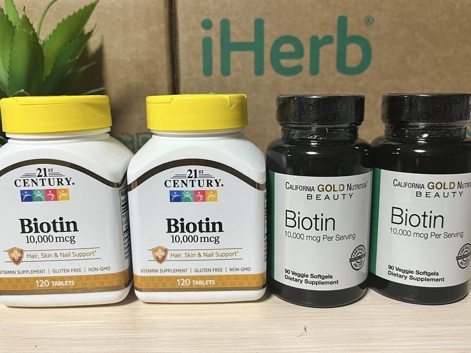 Биотин 10 000 мкг — для волос, кожи и ногтей. Biotin