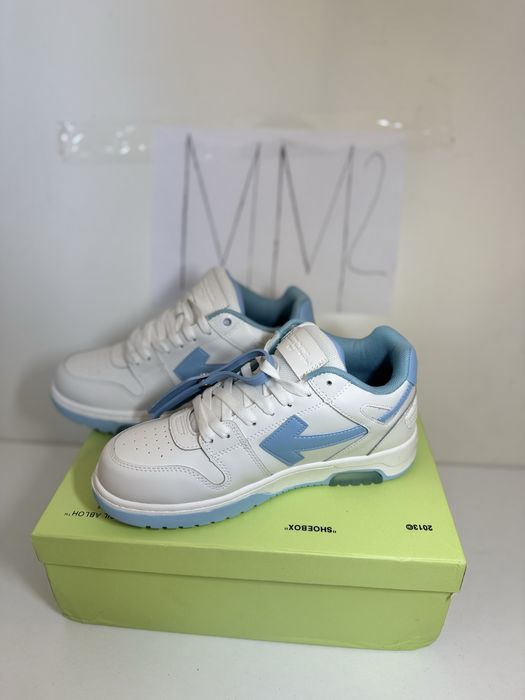 Adidasi Off-White Out Of Office Lace-Up Sneakers white and blue