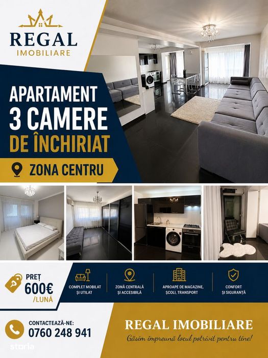 Apartament 3 Camere Centru