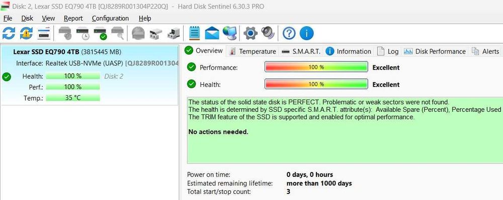 NVME M.2 SSD 4TB Lexar EQ790 PCIe 4.0, Endurance - 2400TBW