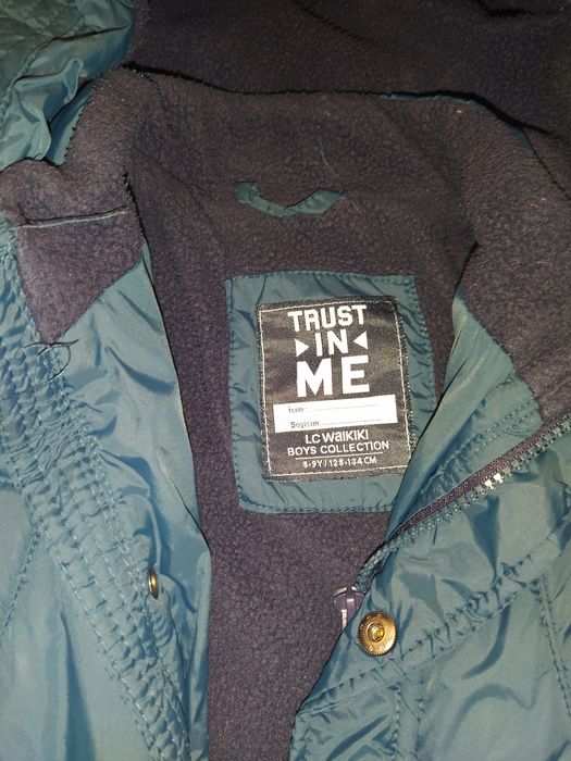 Зимно яке в маслено зелен цвят