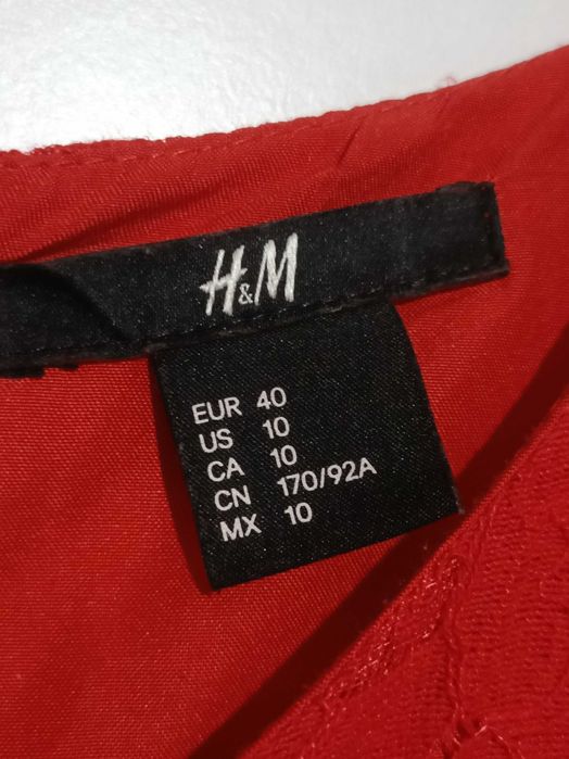 Rochie roșie - aspect dantelă | H&M