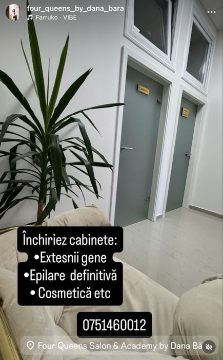 Inchiriez Post Frizerie / Barber  , Manichiura /Pedichiura, Camere