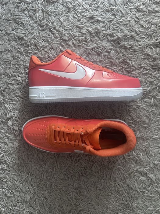 Nike Air Force 1 Foamposite Orange/White Size EUR 42.5