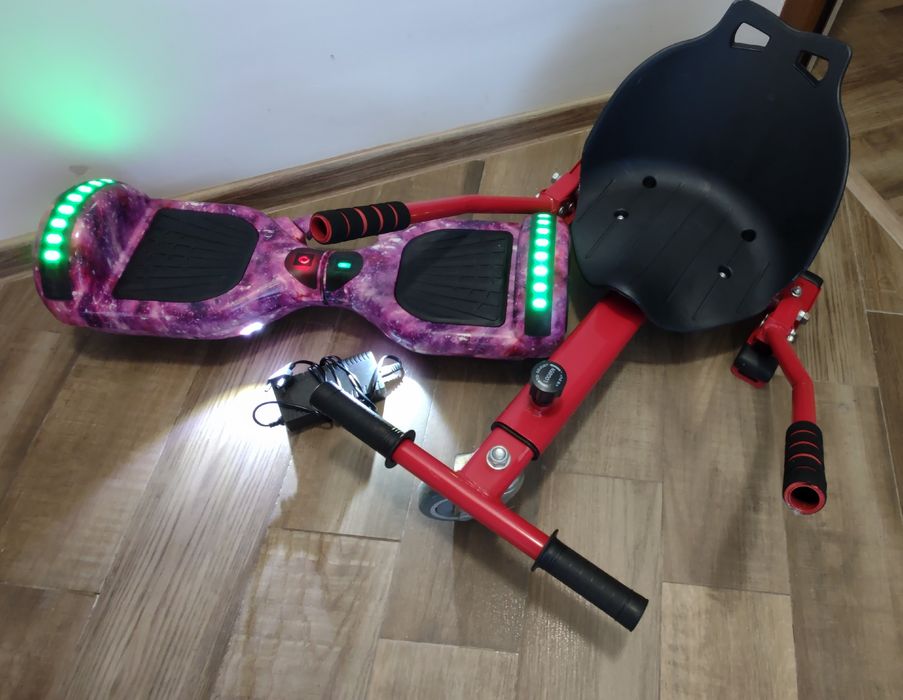 Hoverboard electric, roti mari 6,5" plus scaun Kit Kart