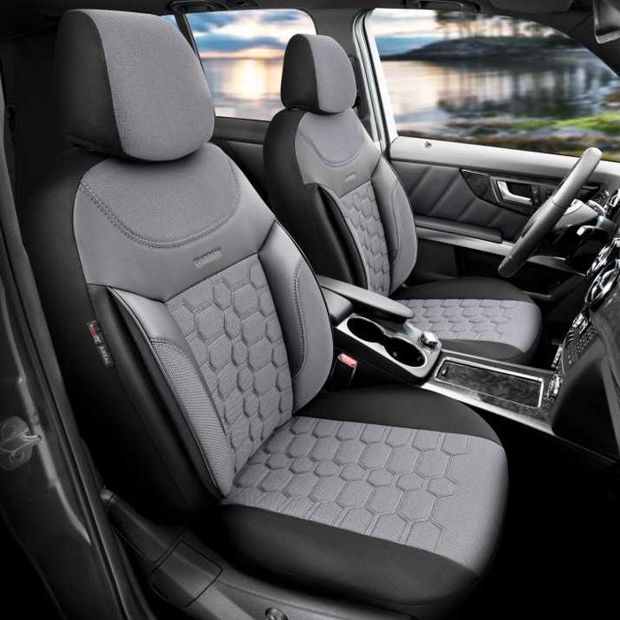 Луксозна тапицерия OTOM Carbon Design сива със сив шев