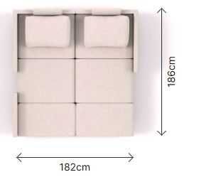 Светло сив модулен диван CLOOODS - 4 части от  Feydom