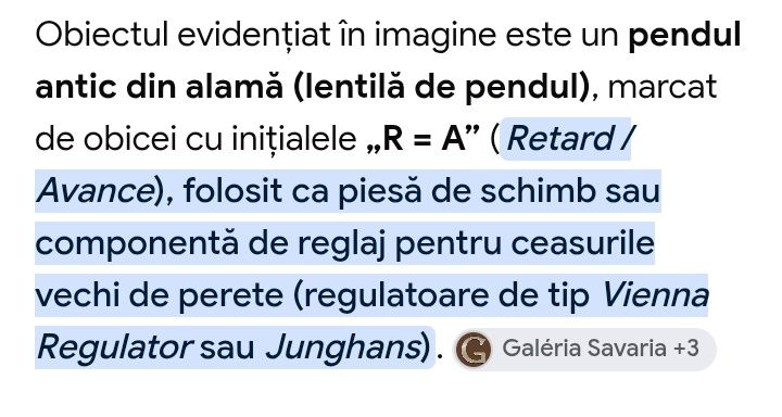 Antic pendul vechime peste 100 ani