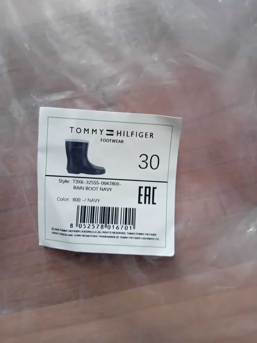 Tommy Hilfinger N30,32 гумени ботуши