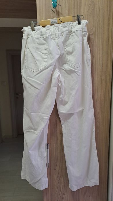 Бял ленен панталон,  размер М