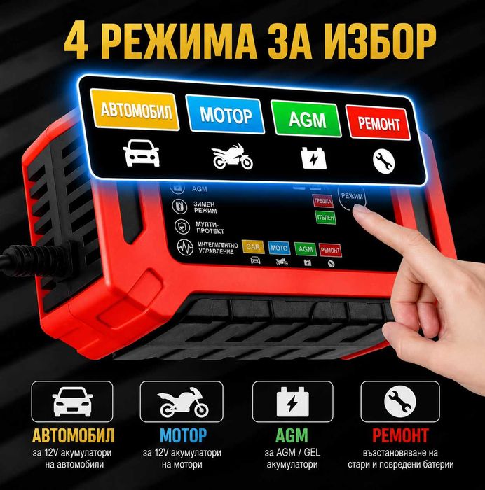 Зарядно за акумулатори! Гаранция (12V)