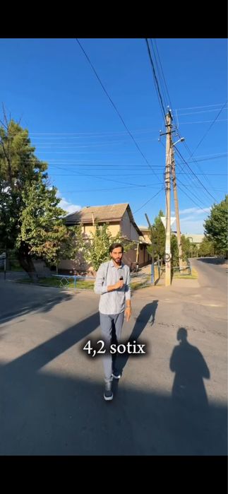 yunusobod shaxriston hotita kochasi yer hisobida sotiladi 4,2 sotix