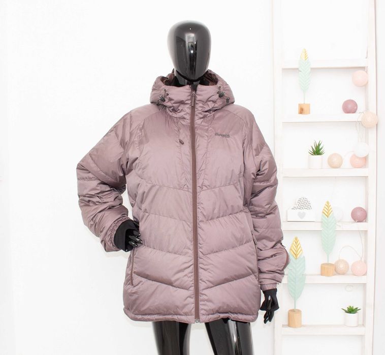 Bergans of Norway Sauda дамско пухено яке кафяво качулка пълнеж пух XL