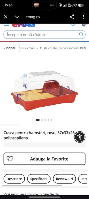 Cușcă pentru hamsteri