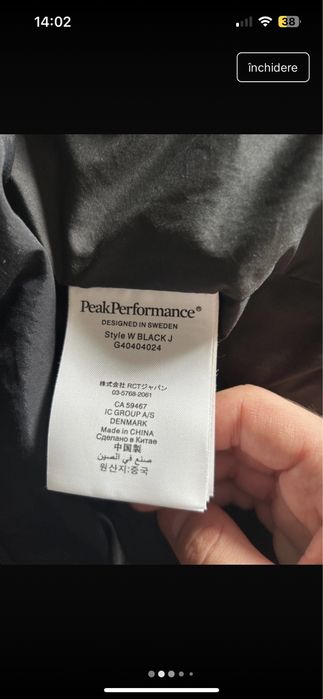 Jeaca de Iarna Femei Peak Performance