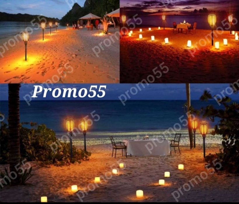 Соларна лампа за двор и градина  с огнен ефект, танцуващ пламък