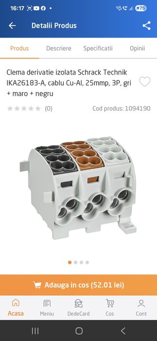 Clema derivatie electrica