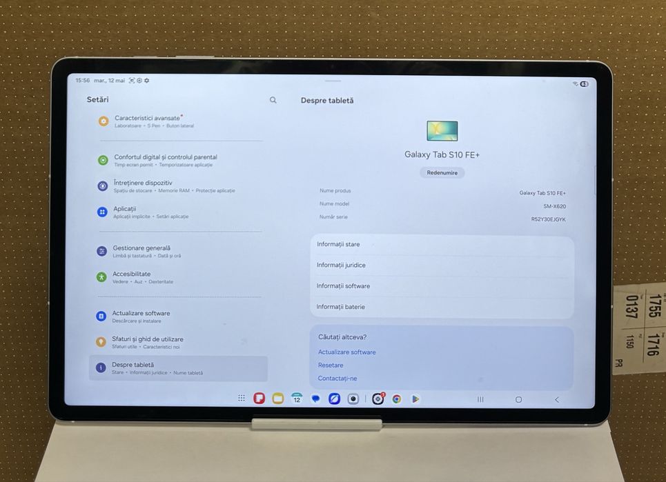 MDM vinde: Tableta Samsung Galaxy Tab S10 FE Plus, 128GB, Silver.
