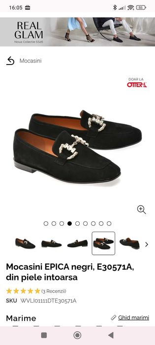 Mocasini Epica din piele întoarsă mărime 36