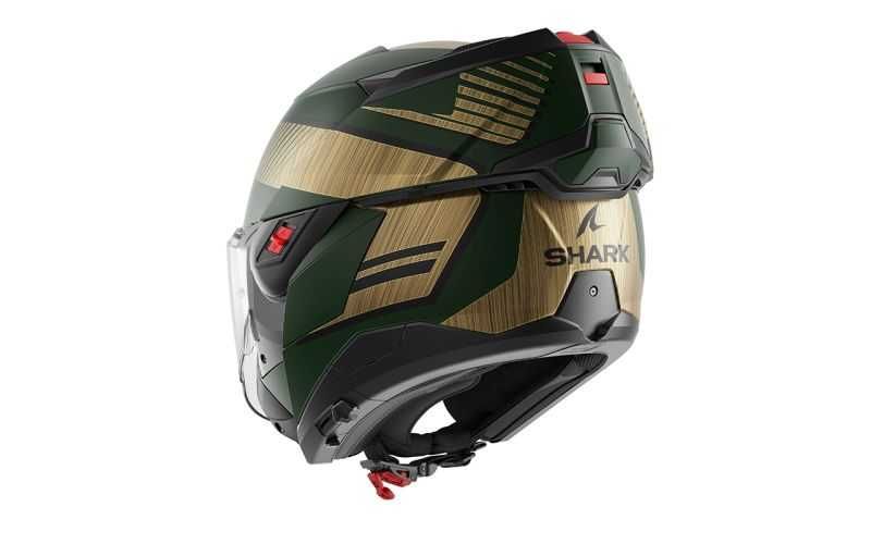 Модуларна Отваряема  мото каска за мотор SHARK OXO SIKTER Green/Golden