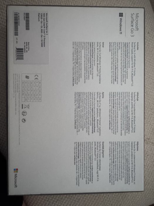 Microsoft Surface Go 3 лаптоп (8GB RAM, 128GB SSD, Core i3)