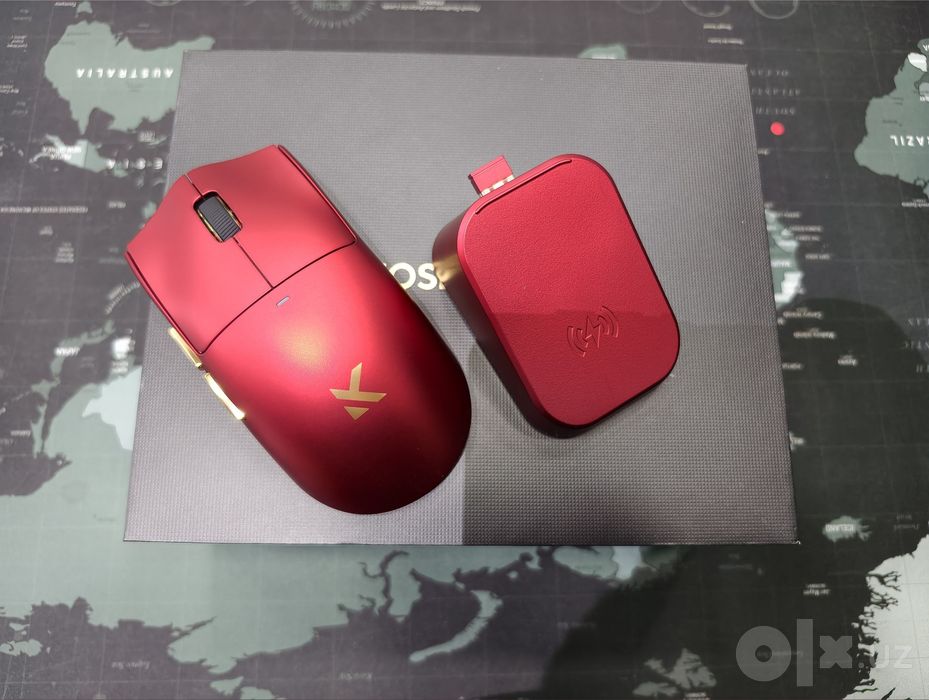Беспроводная мышь Mchoose K7 Ultra с док-станцией, красная