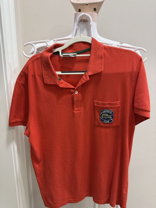 Поло Lacoste красное оригинал 100%