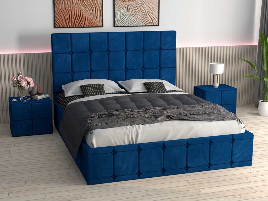 Pat tapițat Elias, toate dimensiunille disponibile si toate culorile