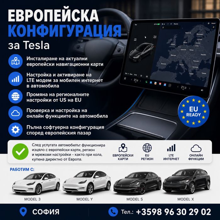 Адаптация на Tesla от американска към европейска спецификация