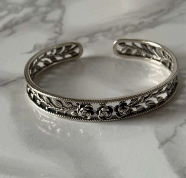 Vintage rose silver 925 new new