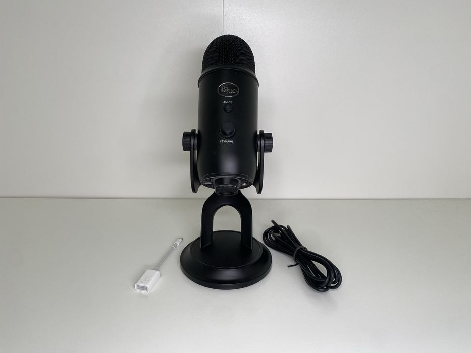 Blue Yeti Blackout USB + adaptor Lightning iPhone | Podcast / Streaming / Voice