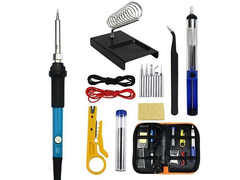 Trusa Accesorii Lipire Ciocan Reglare Temperatura 60W Pompa Penseta