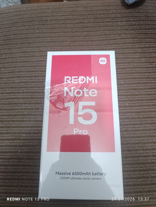 Продается Remi Note 15 pro black 12gb ram 256 rom новый с гарантией