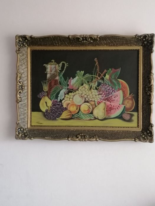 Ulei pe  panza veche semnat