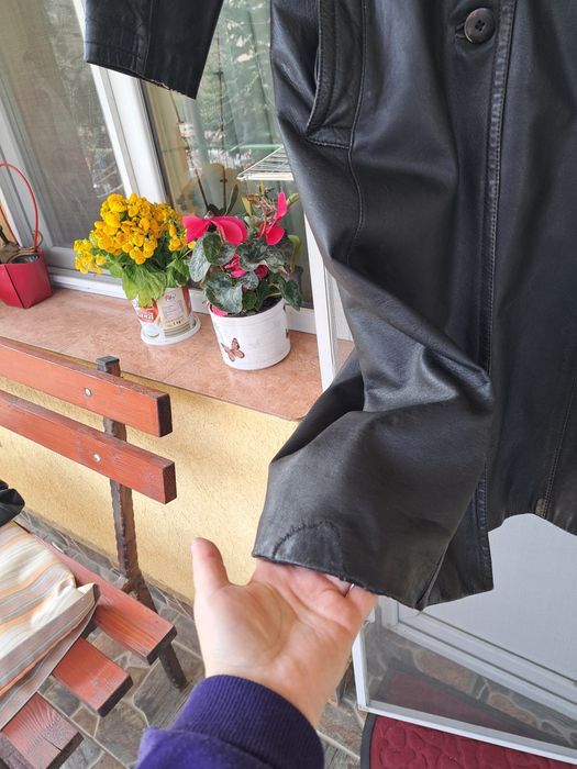 Haină damă lungă din piele naturală, Vera Pelle( 40/ 42)