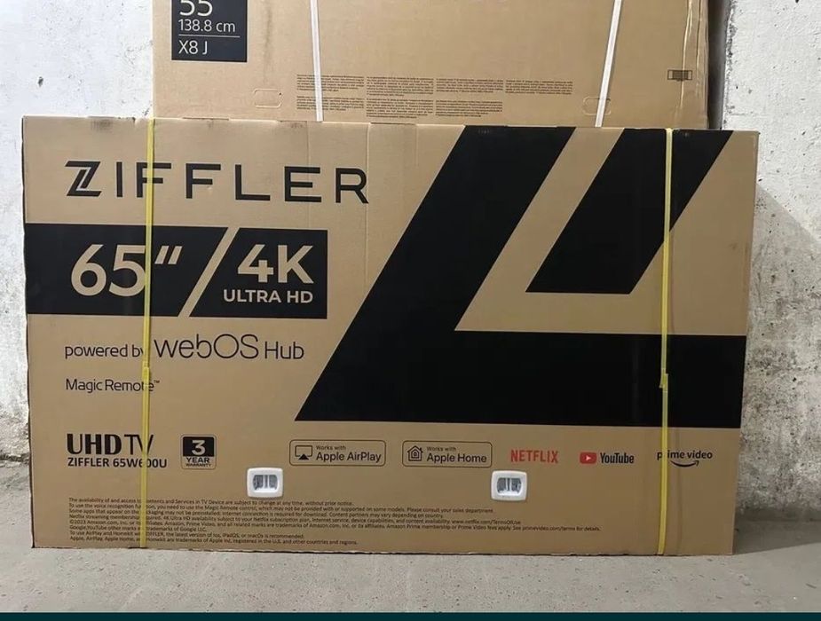 Телевизор Ziffler 50/55/65" Smart TV 4K Full HD Доставка бесплатно