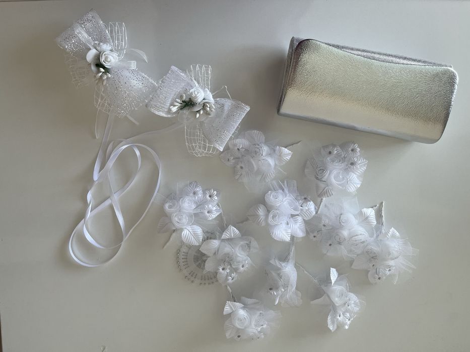 Сватбени кошници, кошничка за халки, бутониери 10бр.,клъч