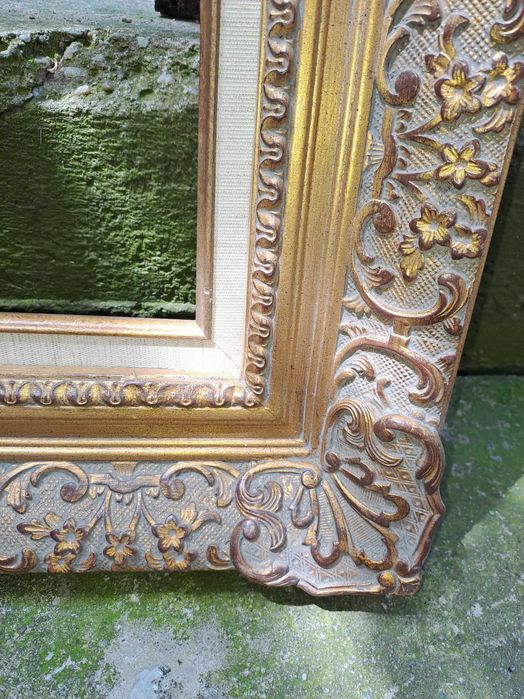 rama lemn tablou baroc foita aur 75/55 cm