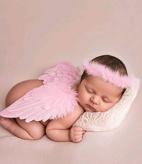 Бебешки комплект ангелче с крила и ореол за фотосесия
