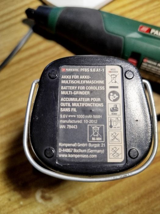 Parkside 9,6V mini șlefuitor