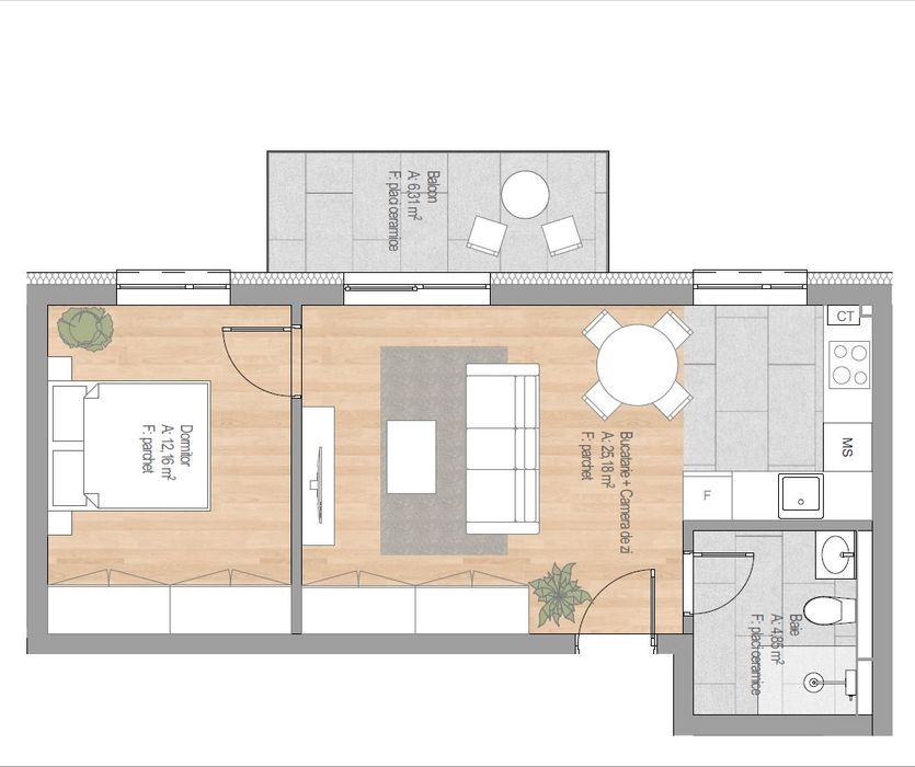 Apartament 2 camere Floresti, finisaje la alegere, parcare inclusa