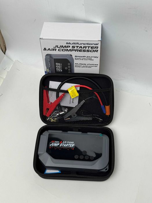 Автомобильное пусковое устройство с компрессором и Power Bank