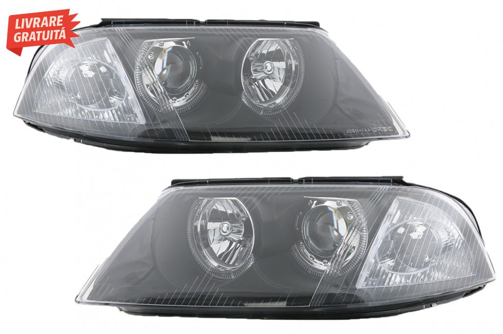 Faruri VW Passat 3BG B5 (09.2000-03.2005) Angel Eyes Negru