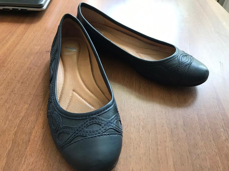 Балетки , нат.кожа,темно-синие