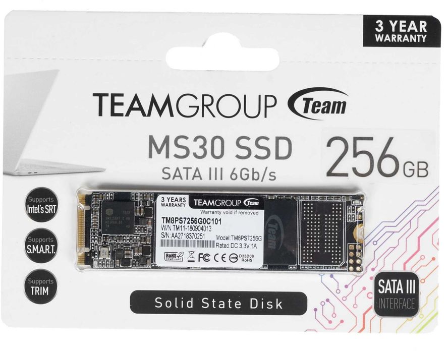 SSD M2 128gb 256gb TEAMGROUP MS30 (SATA 3.0 NGFF)