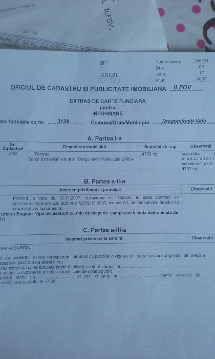 Doar luna aceasta Teren extravilan 4700 mp Chitila Soseaua de Centura