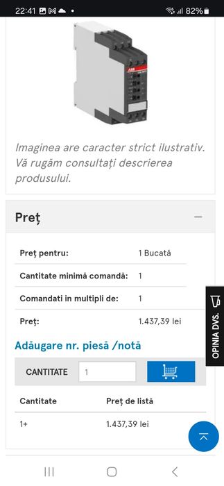 Releu monitorizare faze, trifazic, industrial, ABB 1SVR740885R3300