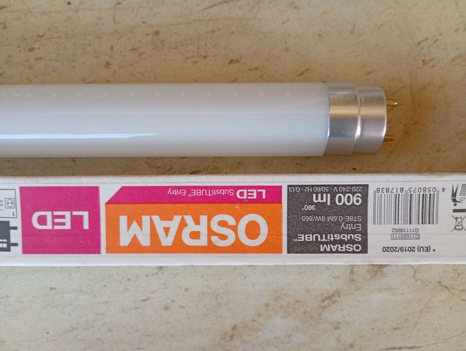 Osram Tub LED Lumină rece 8 w  900 lm  603×27 mm 2 buc.
