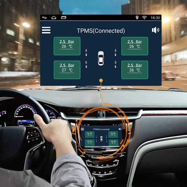 TPMS Датчик Сензор Монитор Наблюдение Налягането в Гумите Android USB