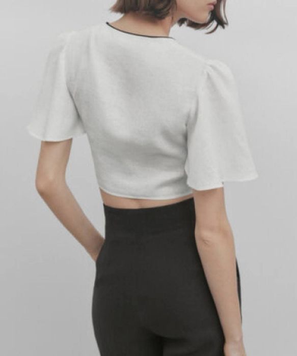 Ленен топ Massimo Dutti